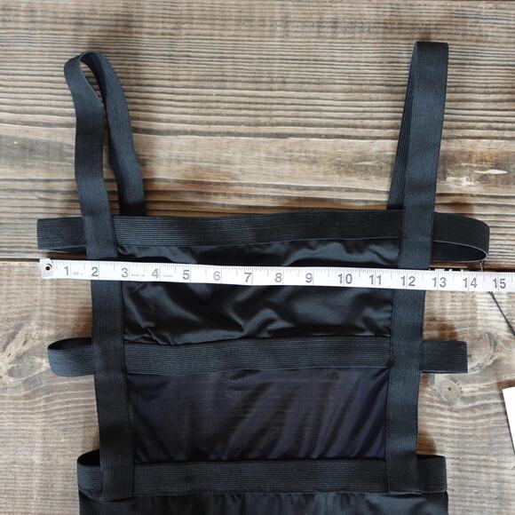 Revolve Superdown Camille Strappy Back Bodysuit Small Black Mesh Cutout Sexy Top - Picture 10 of 13